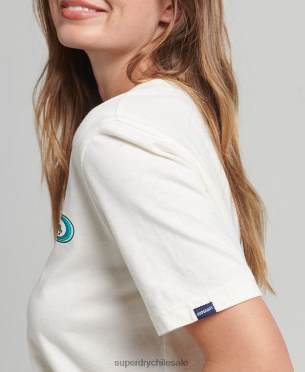 mujer Superdry blanco camiseta con ficha comercial 2R68Z2803
