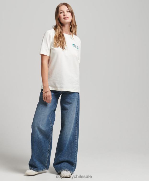 mujer Superdry blanco camiseta con ficha comercial 2R68Z2803