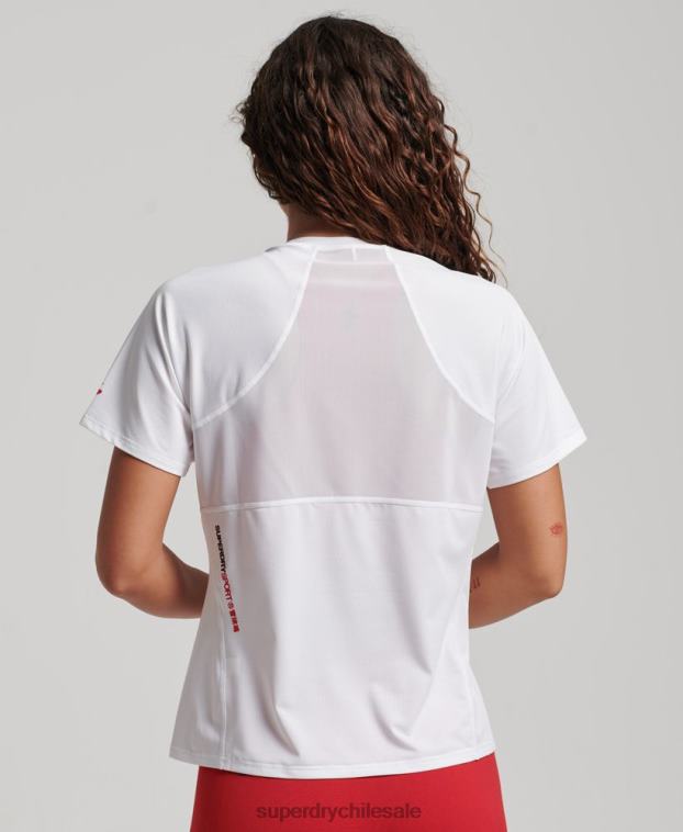 mujer Superdry blanco camiseta core activa 2R68Z2709