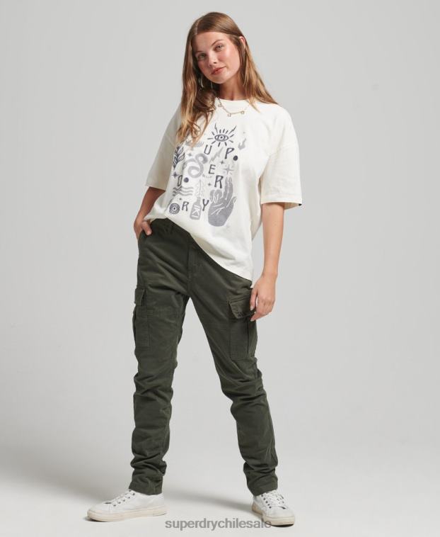 mujer Superdry blanco camiseta folk nómada 2R68Z2724