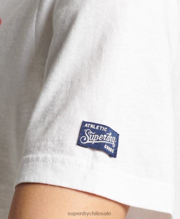 mujer Superdry blanco camiseta vintage de mi generación 2R68Z2845