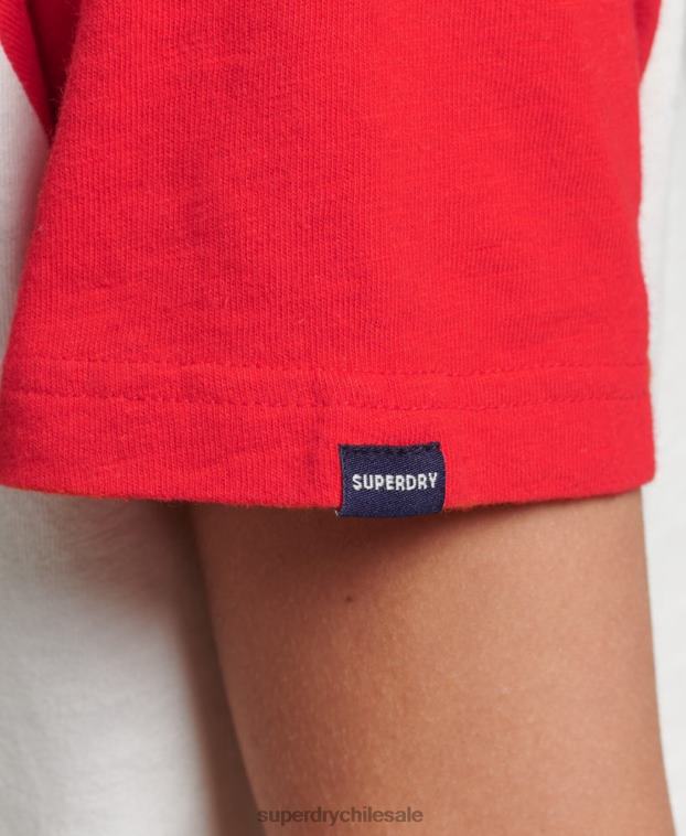 mujer Superdry blanco playera Heritage con logo vintage 2R68Z2837