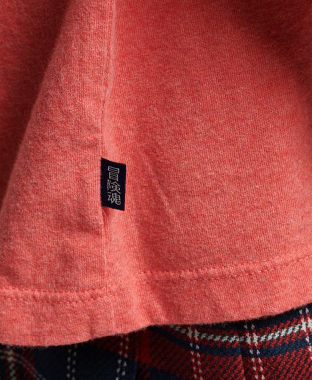 mujer Superdry coral camiseta de algodón orgánico con logo vintage bordado 2R68Z2306