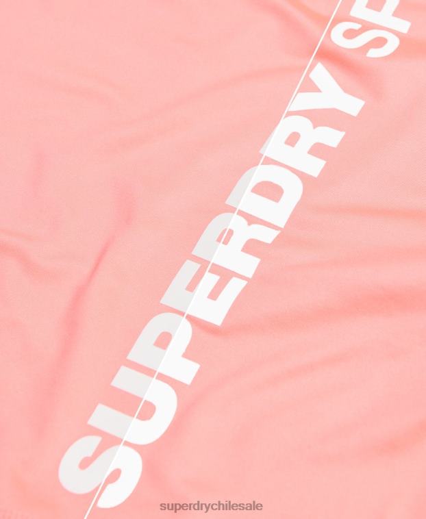 mujer Superdry coral camiseta esencial de entrenamiento 2R68Z2854