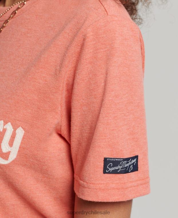 mujer Superdry coral orgullo vintage en camiseta artesanal 2R68Z2725