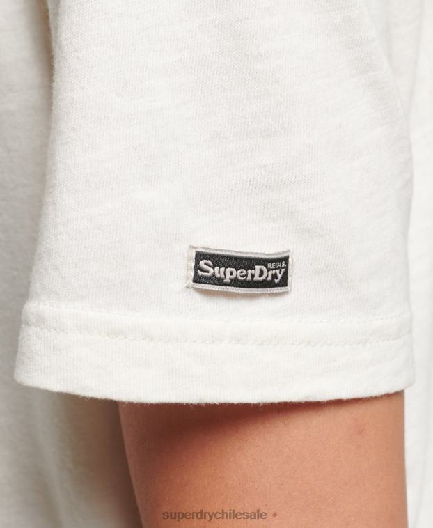 mujer Superdry crema camiseta indie vintage 2R68Z6221