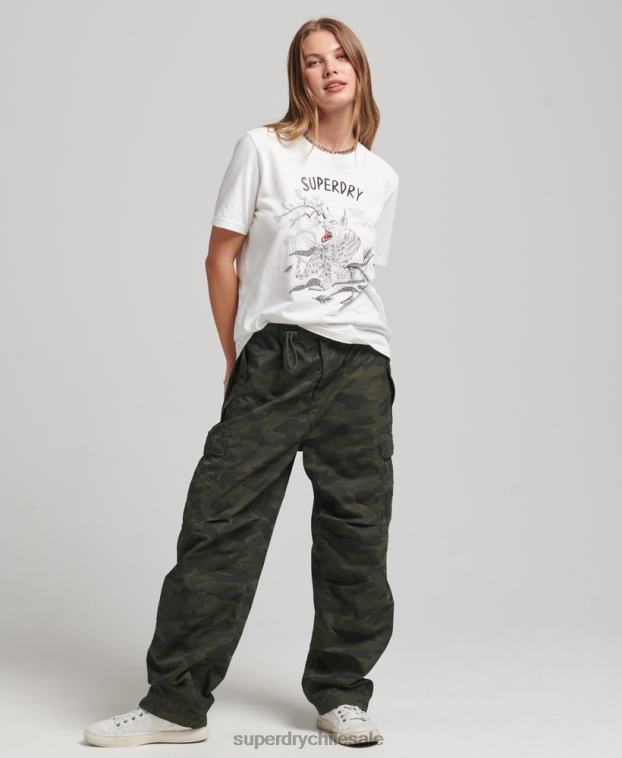 mujer Superdry crema suika camiseta gráfica 2R68Z2732
