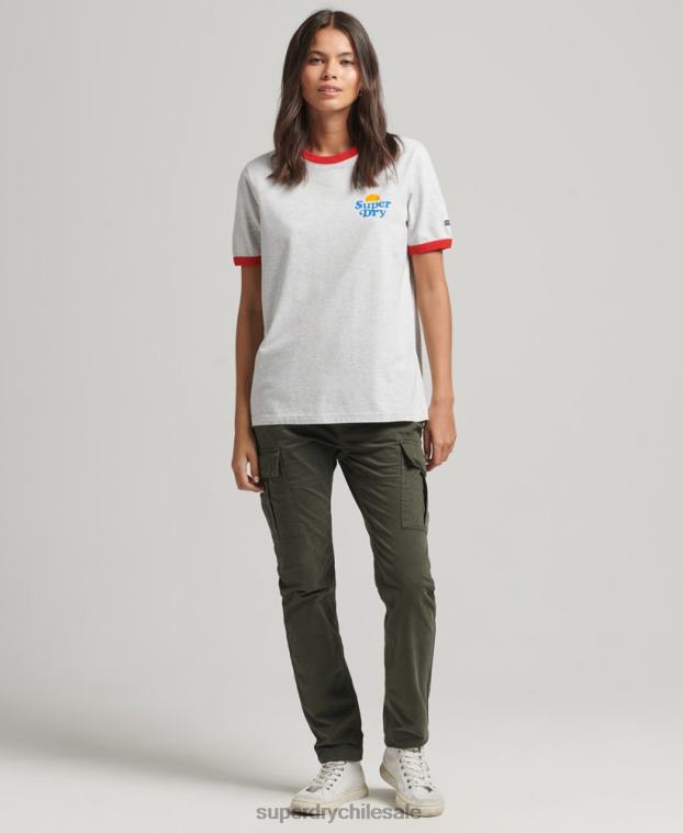 mujer Superdry gris camiseta cooper nostalgia 2R68Z6209