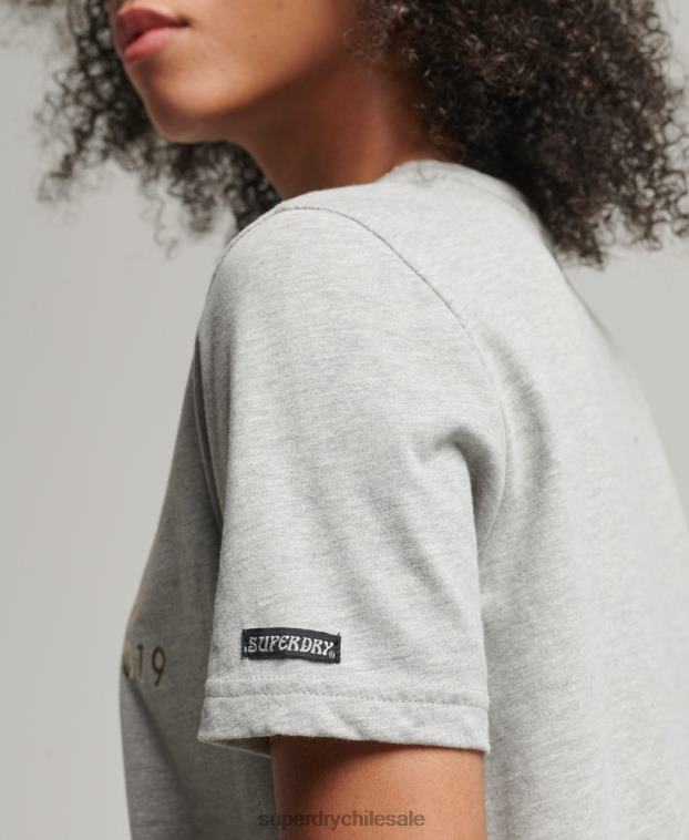 mujer Superdry gris camiseta de interés de lugar vintage 2R68Z6215