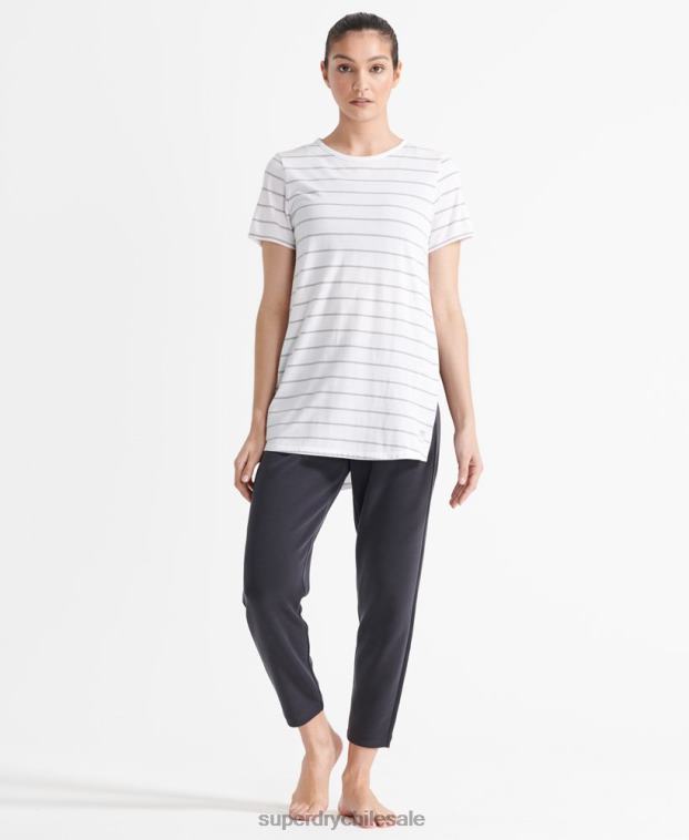 mujer Superdry gris camiseta flex larga 2R68Z2858