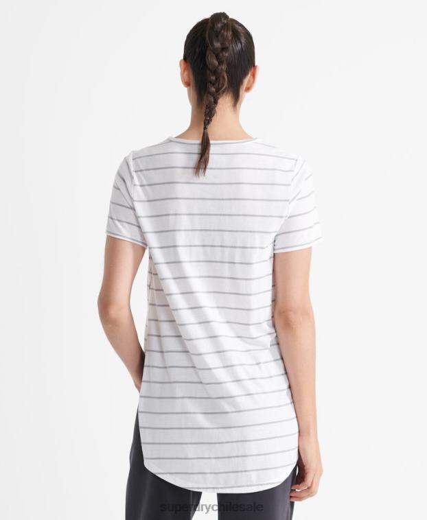mujer Superdry gris camiseta flex larga 2R68Z2858