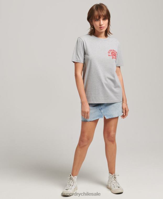 mujer Superdry gris camiseta orgullo y artesanía 2R68Z2808