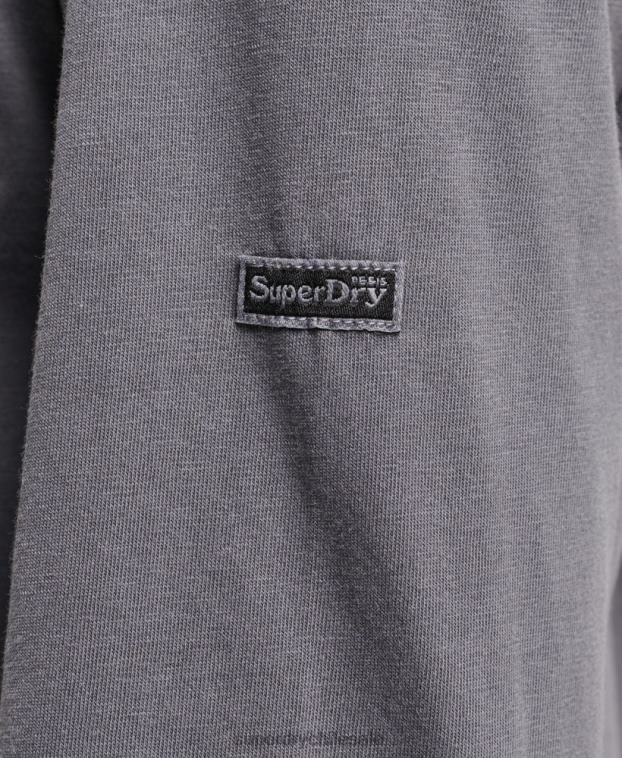 mujer Superdry gris oscuro top de manga larga marca indie 2R68Z3027