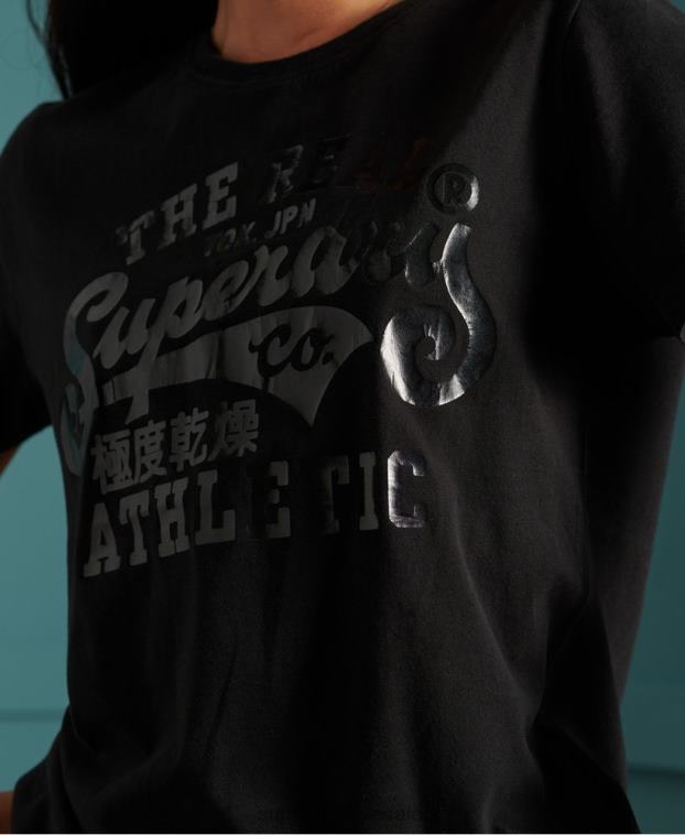 mujer Superdry negro camiseta negra 2R68Z2862