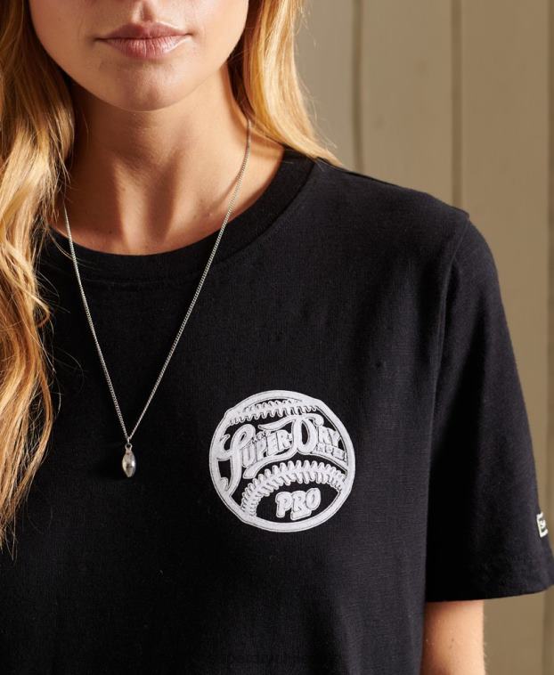 mujer Superdry negro camiseta negra 2R68Z6274
