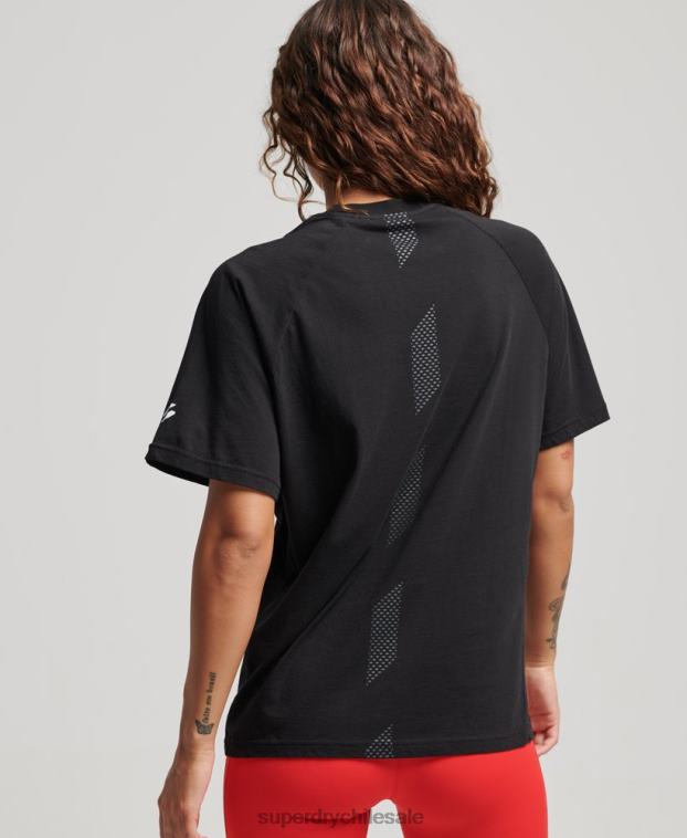 mujer Superdry negro playera de manga corta core 2R68Z2742
