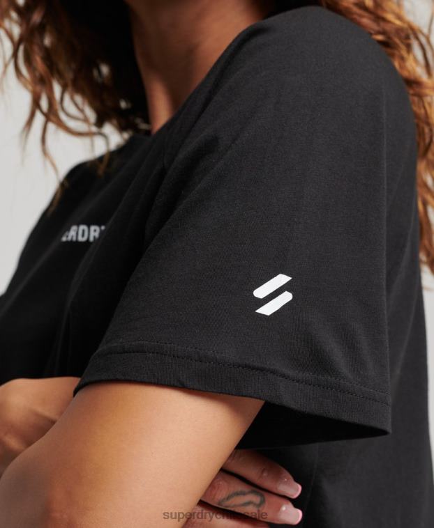 mujer Superdry negro playera de manga corta core 2R68Z2742