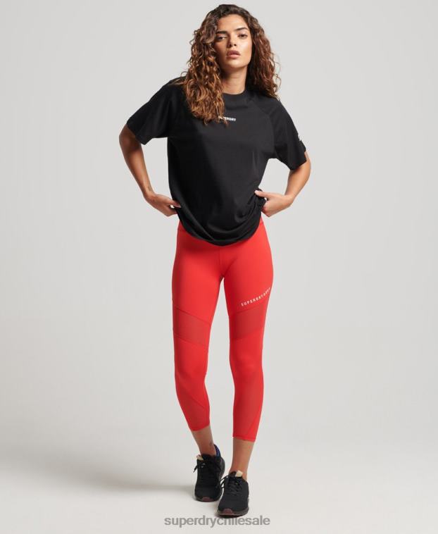 mujer Superdry negro playera de manga corta core 2R68Z2742