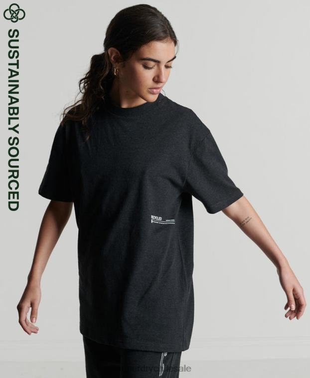 mujer Superdry negro playera micro mid reciclada 2R68Z2849