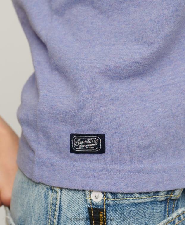 mujer Superdry púrpura archivo neón camiseta gráfica 2R68Z2657
