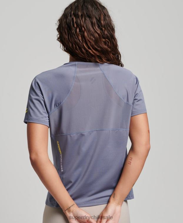 mujer Superdry púrpura camiseta core activa 2R68Z2694