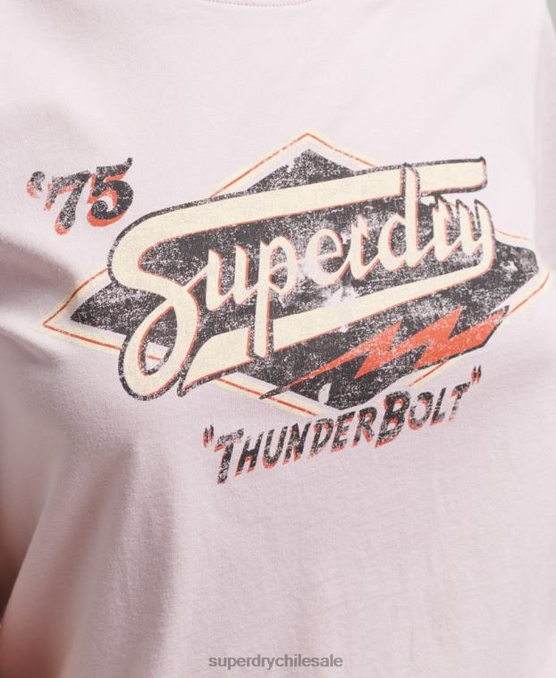 mujer Superdry púrpura camiseta gráfica bohemia 2R68Z2773