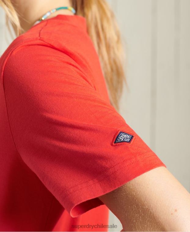 mujer Superdry rojo camiseta cali surf clasica 2R68Z6292