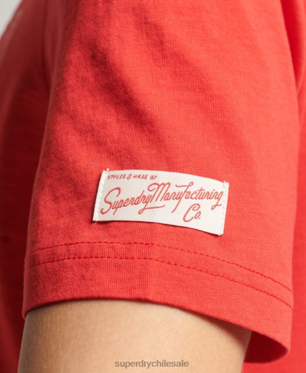 mujer Superdry rojo camiseta vintage de mi generación 2R68Z2757
