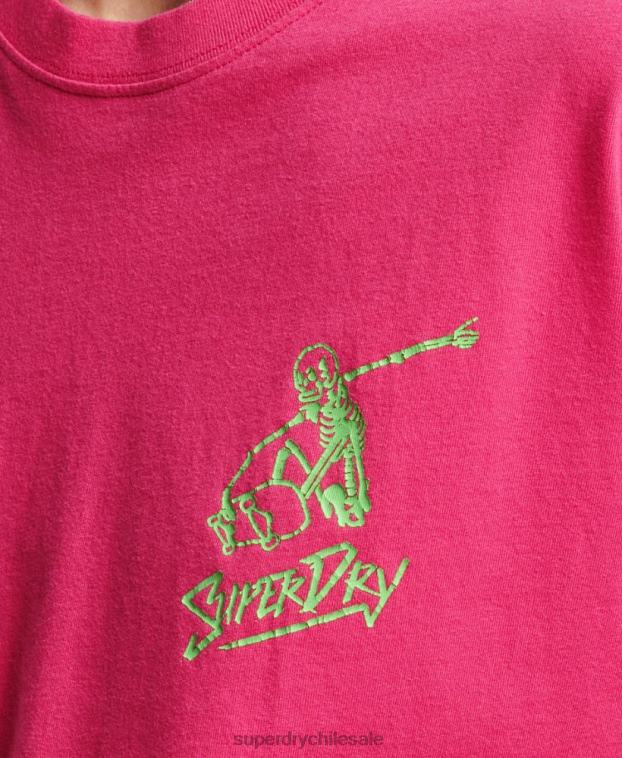 mujer Superdry rosa camiseta cali vintage 2R68Z6198