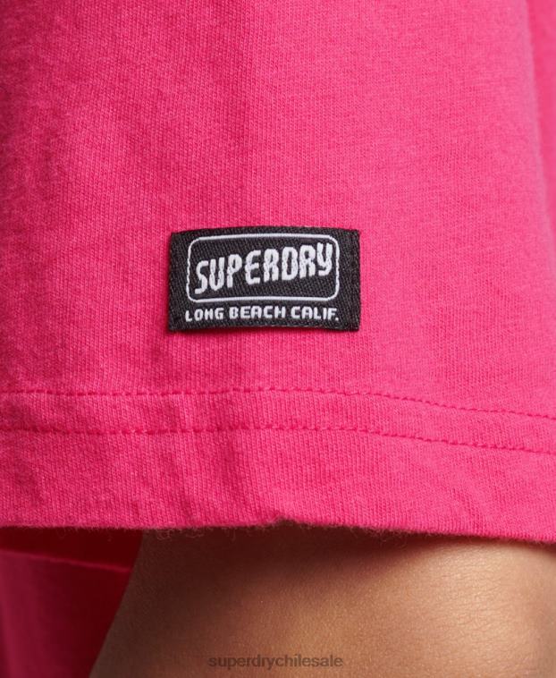 mujer Superdry rosa camiseta cali vintage 2R68Z6198