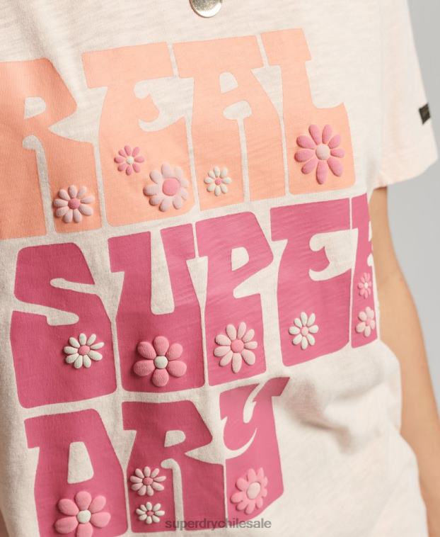mujer Superdry rosa playera superstate floral 2R68Z2633