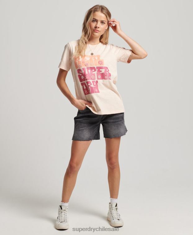 mujer Superdry rosa playera superstate floral 2R68Z2633