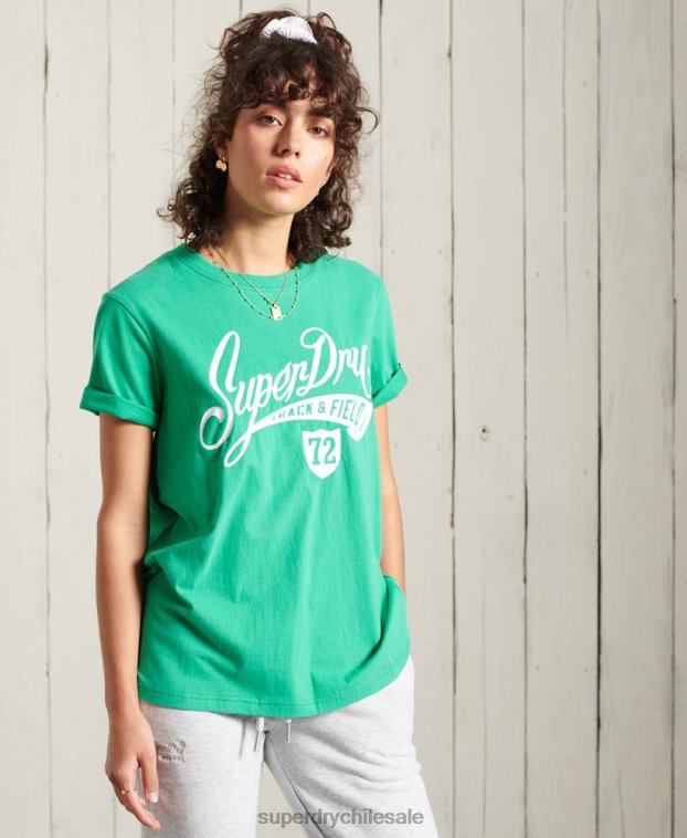 mujer Superdry turquesa camiseta colegial del estado de cali 2R68Z2726