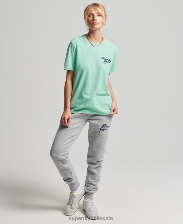 mujer Superdry verde orgullo vintage en camiseta artesanal 2R68Z2758