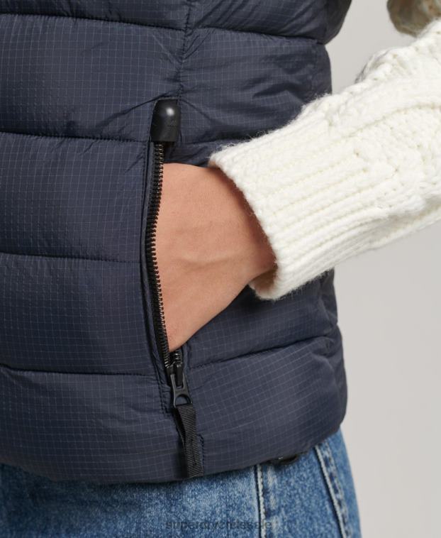 mujer Superdry Armada chaleco acolchado clásico con capucha 2R68Z3797