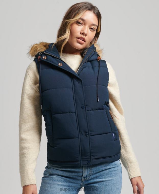 mujer Superdry Armada chaleco de piel sintética everest 2R68Z3692