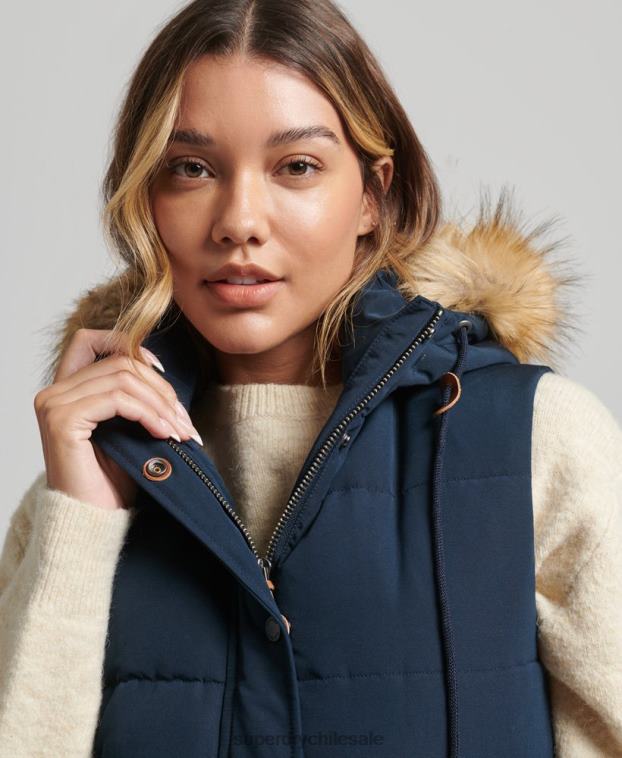 mujer Superdry Armada chaleco de piel sintética everest 2R68Z3692