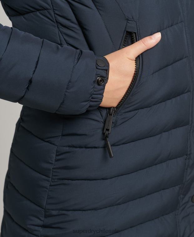 mujer Superdry Armada chamarra acolchada de pelo sintético con capucha 2R68Z3605