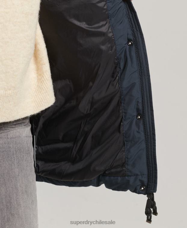 mujer Superdry Armada chamarra acolchada de pelo sintético con capucha 2R68Z3605