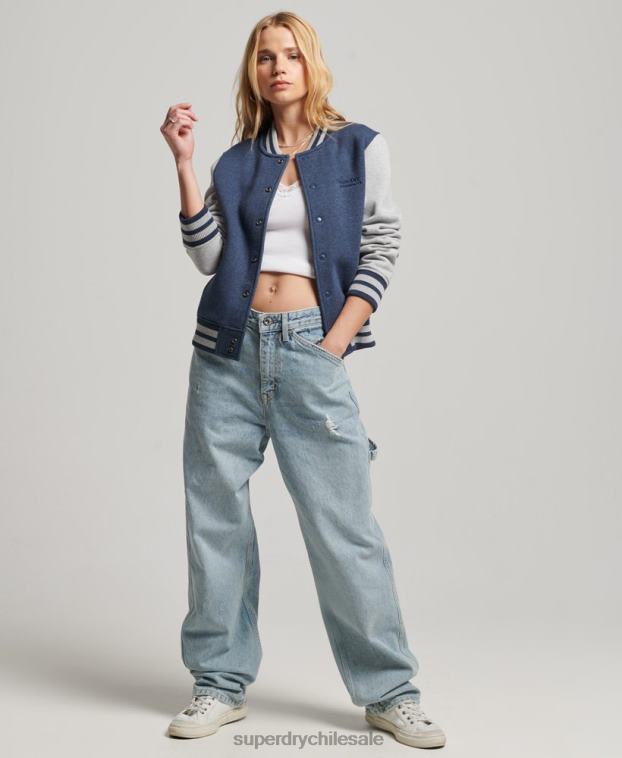 mujer Superdry Armada chamarra bomber con logo vintage 2R68Z3412