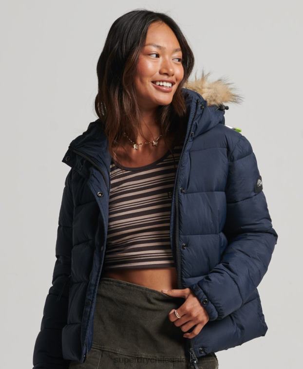 mujer Superdry Armada chamarra corta con capucha 2R68Z3585