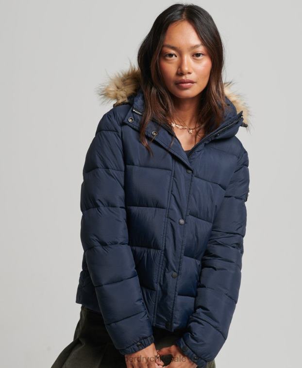 mujer Superdry Armada chamarra corta con capucha 2R68Z3585
