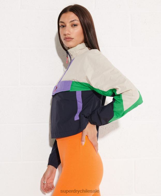 mujer Superdry Armada chamarra deportiva con diseño colour block 2R68Z5592