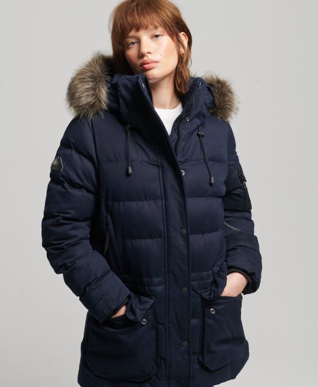 mujer Superdry Armada chamarra parka de expedición de microfibra 2R68Z3658