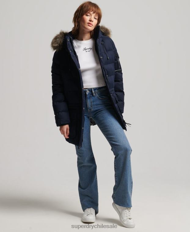 mujer Superdry Armada chamarra parka de expedición de microfibra 2R68Z3658