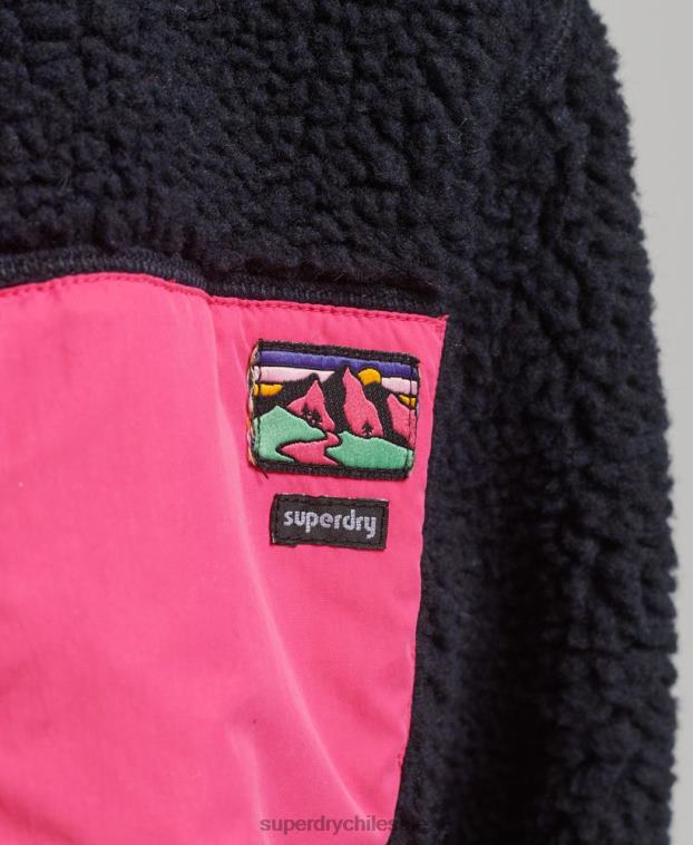 mujer Superdry Armada chamarra sherpa con capucha 2R68Z5722