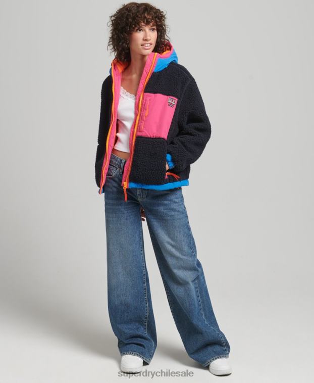 mujer Superdry Armada chamarra sherpa con capucha 2R68Z5722