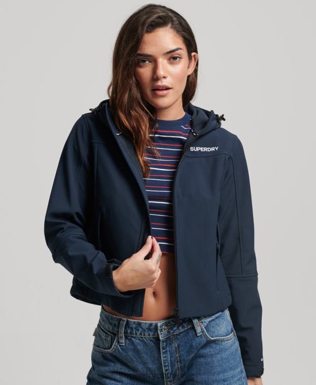 mujer Superdry Armada chamarra softshell con capucha de código trekker 2R68Z3524