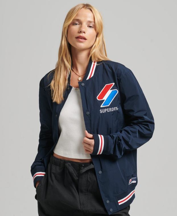 mujer Superdry Armada chamarra universitaria oversize de nailon 2R68Z5728