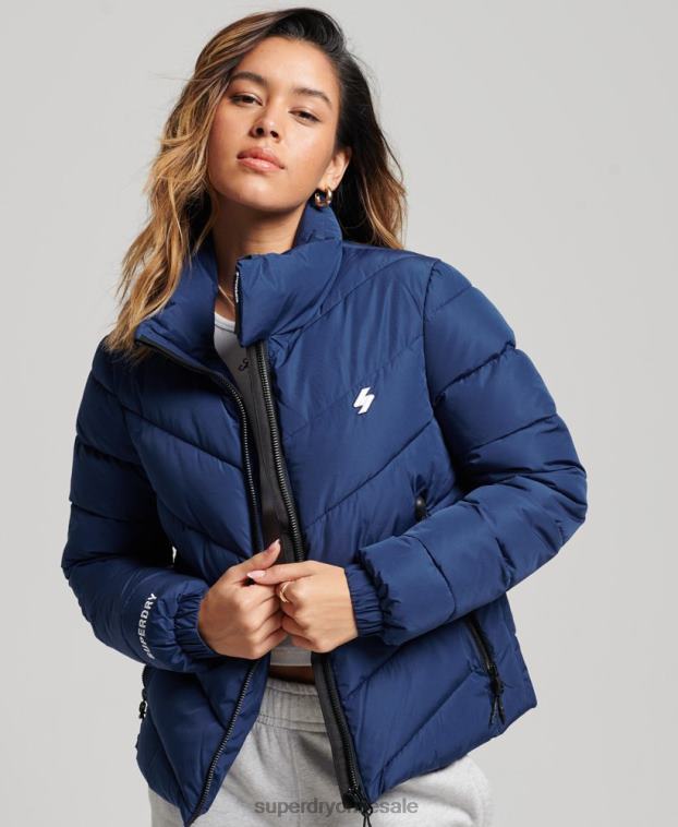 mujer Superdry Armada chaqueta acolchada deportiva sin capucha 2R68Z3760